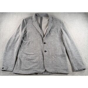 Faherty Inlet Knit Blazer Mens XL Gray Cotton Casual Sport Jacket Preppy